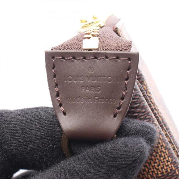 LOUIS VUITTON Brown Damier Leather Pochette Bag - Picture 4 of 5